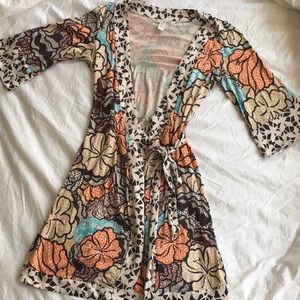 Diane von Furstenberg 100% silk wrap dress, size 8